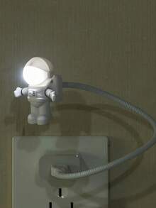 1pc USB Astronaut LED Light, Flexible Gooseneck Astronaut Night Light, Reading Lamp For Laptop/Computer Keyboard Lighting - One Size Fits All - View 2