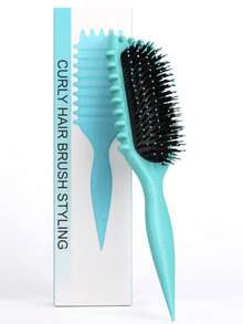 Hair brushes-EU+UK 卷发造型梳，防静电透气梳，干湿两用，按摩头皮，打造卷发造型，增加蓬松度，吹干造型 - 彩色 - 查看 12