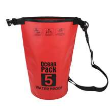 5升防水帆布干袋，采用高强度PVC材质，适用于皮划艇/划船/独木舟/钓鱼/漂流/游泳/露营/滑雪等户外活动 - 查看 13