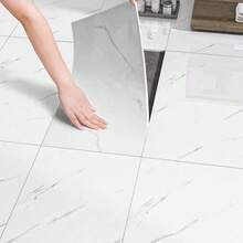 10 miếng dán tường trang trí 3D tự dính, miếng dán tường giả gạch men, trang trí tường tự dính, miếng dán tường phòng tắm chống thấm nước, tấm nhựa nhôm - 10Pcs - Xem 7