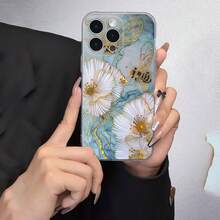 Funda de teléfono transparente y creativa con diseño de abeja y flor, estilo minimalista - transparente - Ver 2