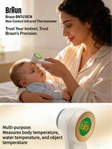 Braun BNT410CN Non-Contact Infrared Thermometer Multi-Purpose AgeSmart Function Silent Mode - Multicolor - View 1