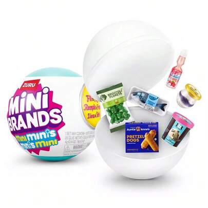  Bộ sưu tập ZURU Mini Brands Series 1 Capsule - Hộp kín, Tự lắp ráp, Đồ chơi độc đáo, Đồ chơi bằng nhựa, Mô hình thực phẩm thu nhỏ, Không ăn được, Đồ sưu tầm, Dành cho trẻ từ 8 tuổi trở lên (Kiểu dáng ngẫu nhiên)