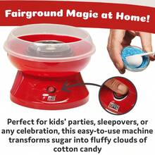M4Y Premium Candy Floss Maker Cotton Candy Sweet Machine, Funfair Style Machine For Parties, Kids, Home, Includes Measuring Spoon And Candy Floss Sticks - View 3