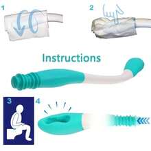 1 Set Of Toilet Cleaning Aids, Including A Wiping Stick With A Base Cloth, And A Toilet Cleaning Assistant For The Elderly, Pregnant Women, And People With Disabilities To Hold And Grasp Toilet Paper. - View 4