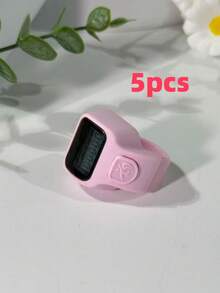 Contador de anillo clásico y sencillo, de material de resina, ligero y cómodo, conteo conveniente, contador de anillo con pantalla digital, contador de presión manual de alivio, ampliamente aplicable, disponible en varios colores, adecuado para hombres y mujeres, regalos navideños, contador de rosario electrónico, aplicable para uso comercial y doméstico, contador multifuncional - Multicolor - Ver 30