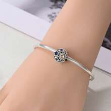 1 Piece Silver Plated Sacred Beetle, Guardian Wings, Sunflower Pendant, Sunflower Under The Moon Beads, Vast Star Bead Charm Strand For Original Snake Bracelet Necklace Bracelet Beading DIY Jewelry Making Luxury Girlfriend Gift - Multicolor - View 9