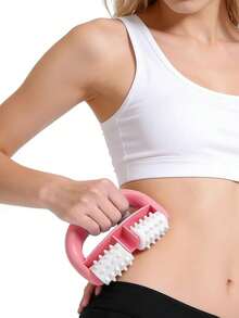 1pc Dual Wheel Manual Roller Massager, Relax Muscles, Increase Blood Circulation, Fascia Relaxation Massage Tool, Muscle Massage Roller, Deep Tissue Trigger Point Release, Body Massager, Fitness Equipment, Leg Massager, Women Fitness Tool - A - View 5