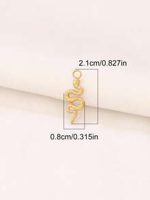 3pcs Stainless Steel Snake Pendant Findings 18K Gold Plated Charms For DIY Jewelry Making Supplies Accessories - Pendants - View 4