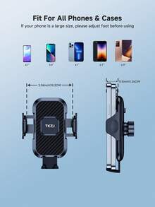 TKZJ免提式车载出风口手机支架 | 自动夹紧式通用车载手机导航支架 - 黑色 - 查看 7