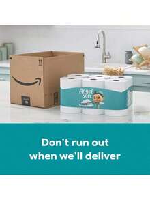 Angel Soft Toilet Paper (4 Mega Rolls = 16 Regular) - Soft & Strong Bathroom Tissue - 320 Sheets (4 Packs) - View 4