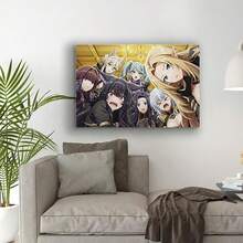 Framed The Eminence In Shadow Anime Poster Canvas Wall Art Dramatic Character Art With Dynamic Poses & Expressions -  Anime Decor For Bedroom, Living Room, Office For Living Room, Bedroom, Kitchen,Restroom Decoration - Encadré - Voir 3