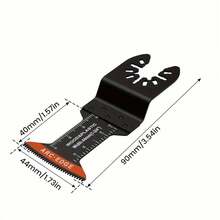 5pcs High Carbon Steel Oscillating Multitool Blades | 44mm Arc Edge, Sharp Wear-Resistant Fast Cutting Blades For Wood, Plastic, Metal - Black With Titanium Coating And Laser Engraving - 5Pcs - View 5