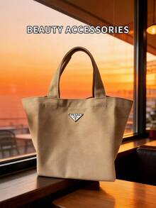 女士帆布手提包，旅行必备单肩包，收纳包，通勤包，办公包，PRADA-GIFT-24 - 棕色 - 查看 5