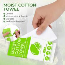Body Wash Towelettes Scented Lemon Moist Cotton Towel Moist Towelettes Travel Size Individually Wrapped Bulk For Hiking Gym Camping Outdoor Sports (10 Pack) - Màu A - Xem 4