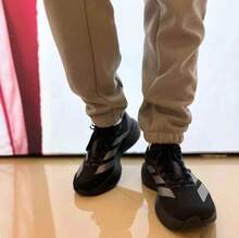 Adidas Adizero Evo SL 男士低帮透气缓震竞技马拉松跑鞋 - 黑色/銀色 - 查看 12