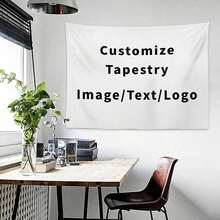 1pc Customized Tapestry, Photo Customized Tapestry, Landscape Customized Tapestry, Portrait Customized Tapestry, People Tapestry, Party Tapestry, Custom Tapestry, Custom Flags, Home Decor, Room Decor, Tapestry Washable Cozy, Warm, Comfortable Custom, Unique, Personalized Ideal Gifts For Him, Ideal Gifts For Her, Ideal Gifts For Boyfriend, Ideal Gifts For Girlfriend, Ideal Gifts For Dad Mom Family Him, Her, Boyfriend, Girlfriend, Dad, Family, Mom, Friends Sofa, Bed, Car, Tea Room, Bedroom, Living Room, Custom Tapestry. Living Room  Tapestry, Personalized Gifts, Tapestry Decor, Suitable For Birthday, Wedding, Party, Home Decor, Bedroom Decoration, Room Decor Flag, Wedding Room Decor, Christmas, Halloween, Thanksgiving Day, Easter Day, Back To School Season, Mother's Day, Father's Day Or Valentine's Day Gifts Housewarming, Tea Room, Bedroom, Living Room, College Dorm Room, Bedroom Wall Decoration, Elegant, Great For Graduation, Banner Flag, School Decor, Campus Surprise, Dorm Decoration - 彩色 - 查看 7