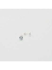 BRINCO SOLITÁRIO TAM 3MM AO 12MM PRATA 925 OU FOLHEADO A OURO - Prata - Visão 2