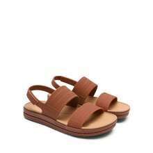 Women Beach Sandals Fashion Comfortable Flat Sandals Platform Summer Water Outdoor Casual Walking Shoes - 棕色 - 查看 9