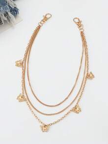 1pc Women's Fashion Elegant Gold Multi-Layer Butterfly Waist Chain, Suitable For Daily, Festivals, Parties, Music Festivals, Vacations And Travel - Gold - View 7
