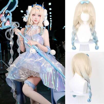 20inch Synthetic Wig, Colorful Braided Wig, Gradient Wig, Cosplay Wig