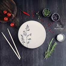 Santa Clara Vajilla Completa 12 Piezas Porcelana Premium para 4 Personas, Apta Microondas y Lavavajillas, Vajilla Asami Decorada Forma Coupe para Hogar y Cocina - Envío GRATIS ✅ Entrega 24/48h a España (península) - Asami - Ver 5
