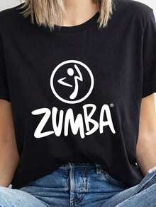 Zumba Workout Graphic T-Shirt  Short Sleeve Crew Neck Unisex Dance Ness Gym Tee Novelty Aerobics Instructor Gift For Men Women Soft Breathable Casual Summer - 黑色 3 - 查看 11