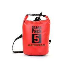 5升防水帆布干袋，采用高强度PVC材质，适用于皮划艇/划船/独木舟/钓鱼/漂流/游泳/露营/滑雪等户外活动 - 查看 5