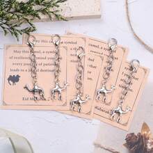 2/5/10pcs Positive Camel Keychain, Camel Print Inspirational Card, Ramadan Encouragement Token. Best Team Keychain Gift Set, Motivational Gift For Friends, Family, Loved Ones, Classmates And Colleagues - "Celebrate Your Past Resilience, Accompany Your Future Journey" - Multicolor - View 6