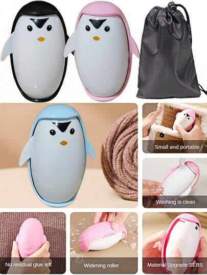 1/2 piezas Cepillo quitapelo de mascota pingüino lindo - Cepillo reutilizable de silicona para eliminar el pelo de ropa, sofá, ropa de cama | Recolector de pelo lavable, sin necesidad de energía, herramienta de limpieza divertida para dueños de mascotas [Diseño] (Día Nacional de Arabia Saudita) Entrega aleatoria de 2 estilos