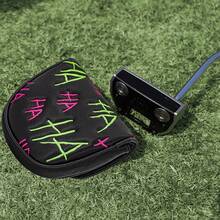 HA Alphabet Fun Design Style Golf Club Head Cover, Half-Circle Putter Head Cover, PU Material, Suitable For Most Brands, With Advanced Embroidery - Multicolor - View 5