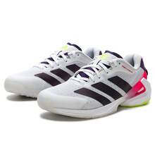 Adidas Adizero Counterblast M 羽毛球鞋，比赛及训练运动鞋，运动及休闲鞋 JH5156 - 白/紫/亮檸檬黃 - 查看 1