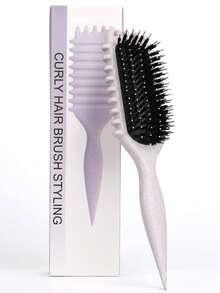 Hair brushes-EU+UK 卷发造型梳，防静电透气梳，干湿两用，按摩头皮，打造卷发造型，增加蓬松度，吹干造型 - 彩色 - 查看 7