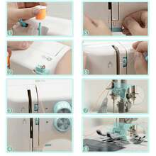 Manovix 12 Built-In Stitches, 2-Speed Mini Electric Sewing Machine, Beginner-Friendly Portable Household Sewing & Quilting Machine With Free Arm, Foot Pedal And Basic Sewing Tools Kit, Lightweight For Clothing Repair DIY Quilting Projects, Perfect Christmas Birthday Holiday Gift For Sewing & Craft Enthusiasts - Multicolor - View 12