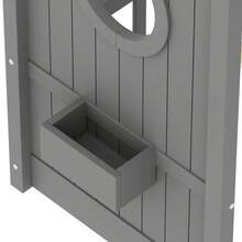 TWIN SIZE FLOOR BED FRAME FOR TODDLER MONTESSORI HOUSE BED WITH ROOF DESIGN STORAGE SHELF PLAYHOUSE BED WHITE PERFECT KIDS BED FOR BOYS AND GIRLS TODDLER BED IDEAL CHILD'S BED - Grey - View 10