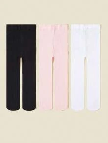 3 件装 女婴天鹅绒紧身裤，春秋款 - 彩色 - 查看 13