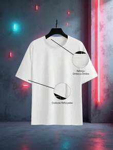 Men's Streetwear Set: T-Shirt And Shorts, Tectel Shirt, Paris Style, 100% Premium Cotton - 淺藍色T卹/白色短褲 - 查看 5