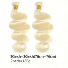 2 Bundle, 613 Human Hair Bundles, Straight Gold Extension,Body Wave Gold Extension, 180g,Double-Layer Weaving, Suitable For Women Of All Races - Multicolor - View 19