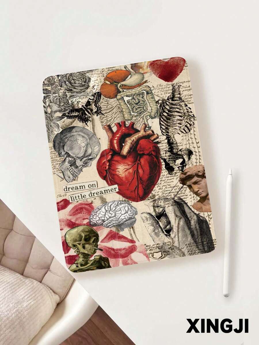 1 chiếc ốp bảo vệ máy tính bảng họa tiết giải phẫu người, tương thích với các dòng máy 10.2" 10th/ (A16) 11" 11th 2025, Pro 11" 2021/2020, Galaxy Tab A8 10.5" 2022, Matepad 10.4/Tab, có khe cắm bút cảm ứng, chống rơi, giá đỡ máy tính bảng, tự động tắt/mở màn hình. - Nhiều màu - Xem 1