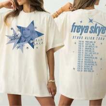 Vintage Freya Skye Silent Treatment Shirt, Stars Align Tour 2026 Festival Te,  Channel Zombies 4 Nova Bright, Freya Skye Concert Music - 圖片的主色調 - 查看 2