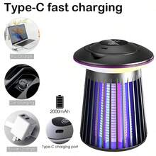 3-Level Adjustable Mosquito Repellent Lamp, Outdoor Electric Mosquito Swatter, Electric Mosquito Coil, Electric Mosquito Swatter, Mosquito Repellent, Fly Trap, Indoor/Outdoor Electronic Mosquito Killer Lamp, ABS Plastic Shell - Multicolor - View 7