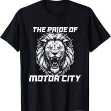 The Pride Of Motor City T-Shirt - Hometown Detroit T-Shirt - Black - View 1