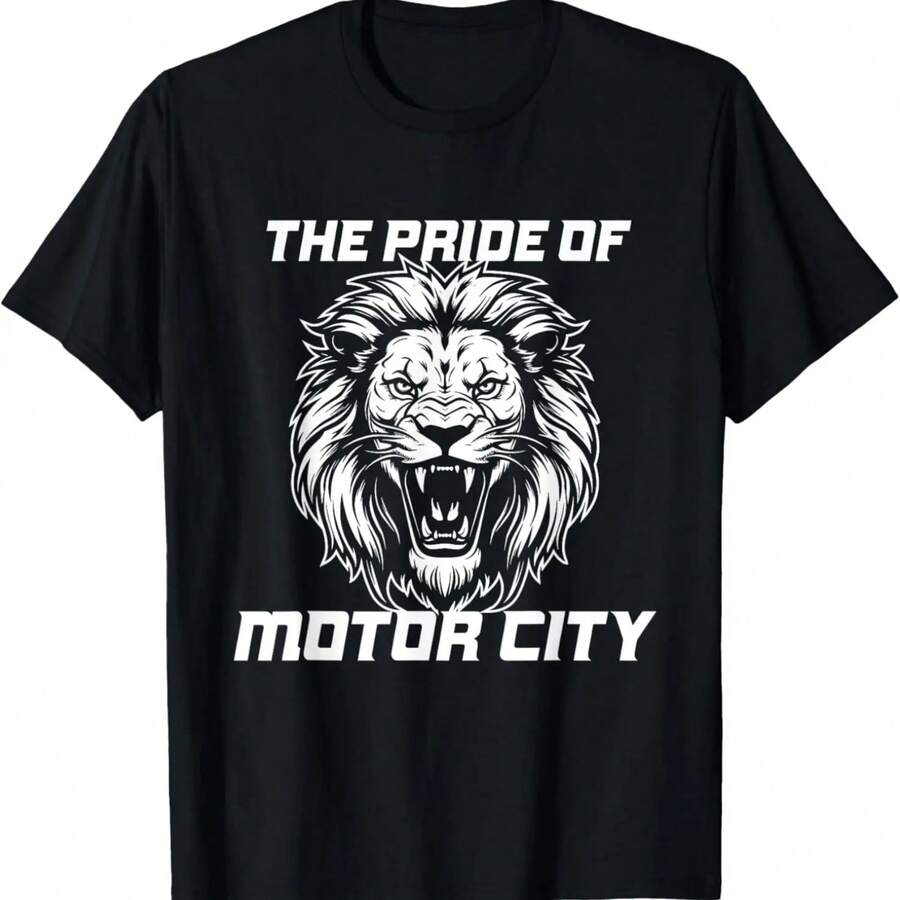 The Pride Of Motor City T-Shirt - Hometown Detroit T-Shirt - Black - View 1