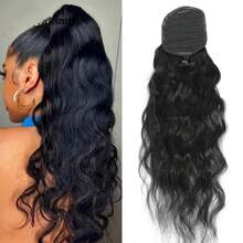 BINF Valentine's Date Look Body Wave Human Hair Drawstring Ponytail Extension Spring Flower Sea Check-In Drawstring Ponytail Human Hair For Women Spring Outing Style Body Wave Ponytail Human Hair 100g/3.53oz Valentine's Confession Look 12A Remy 100% Human Hair Ponytails Couple Photo Shoot Style Natural Black Color #1b Flower Sea Date Look 8-26 Inch 12A Brazilian Remy Virgin Human Hair Ponytail Extensions For Women Spring Commute Style Black Ponytail Extension-26 Inch Long Curly Wavy Body Wave Pony Tail Hair Extension Valentine's Day Limited Wig 120Gram Remy Hair For Daily Use Valentine's Sweet Style Soft And Sleek Valentine's Confession Wig - Body Wave Drawstring Ponytail - 查看 4