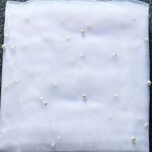 2 Tier Bridal Veil With Comb Handmade Beaded Wedding Veil For Bride Bridesmaid - White - View 8