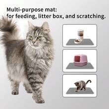 Cat Litter MatDouble Layer Honeycomb Cat Litter Trapping Mat, Non Slip Waterproof Urine Proof Cat Litter Box Mat For Floor, Kitty Litter Rug, Cat Supplies, Gray - 30*45cm - Xem 4