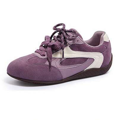 CAMEL CROWN Women's Outdoor Thin-Sole Shoes, Comfortable Casual Silver Pearl Lace-Up Ballet Flats For Summer & Autumn