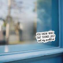 1张讽刺贴纸，“你知道那听起来像什么，但这不关我的事”防水趣味笔记本电脑贴纸，讽刺水瓶贴纸，诙谐易撕电脑贴纸，幽默保温杯贴纸，欢乐乙烯基材质，送给幽默爱好者的完美礼物，耐用防水设计，适用于笔记本电脑、水瓶、保温杯，是展现讽刺幽默的绝佳选择。 - 彩色 - 查看 10