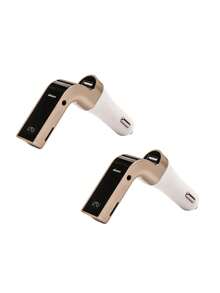 G7 kit de receptor Bluetooth manos libres para automóvil,Transmisor FM Bluetooth para automóvil, con micrófono/tarjeta TF/unidad USB/reproducción auxiliar - A - Ver 12