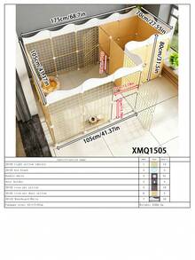 DIY Assemble Pet Activity Fence With Gate, Puppy Playpen With Potty Area, Suitable For Small Dogs, Hamsters, Guinea Pigs And Rabbits - Assembled Version - View 11